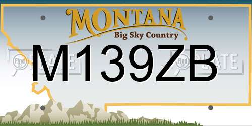 M139ZB Montana License Plate
