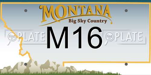 M16 Montana License Plate