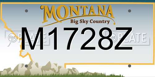 M1728Z Montana License Plate