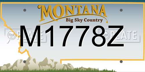 M1778Z Montana License Plate