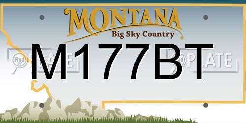 M177BT Montana License Plate