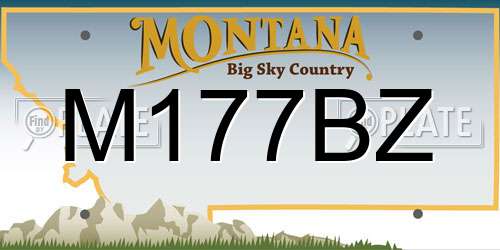 M177BZ Montana License Plate