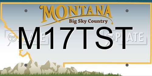 M17TST Montana License Plate