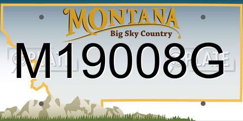 M19008G Montana License Plate