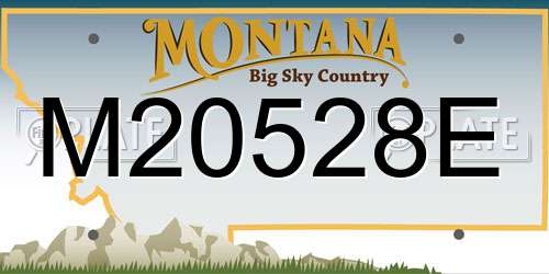 M20528E Montana License Plate