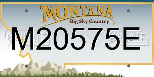 M20575E Montana License Plate