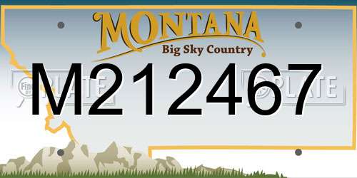 M212467 Montana License Plate