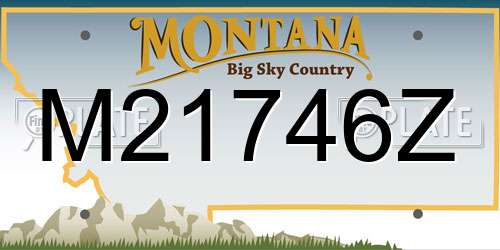 M21746Z Montana License Plate
