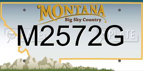 M2572G Montana License Plate