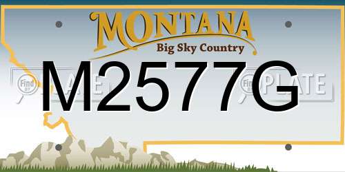 M2577G Montana License Plate