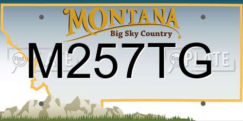 M257TG Montana License Plate