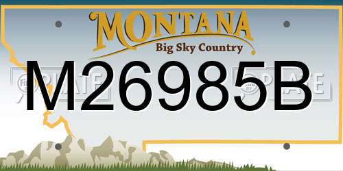 M26985B Montana License Plate