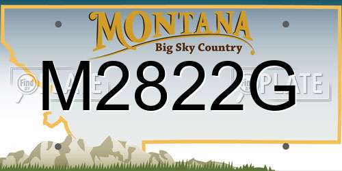 M2822G Montana License Plate