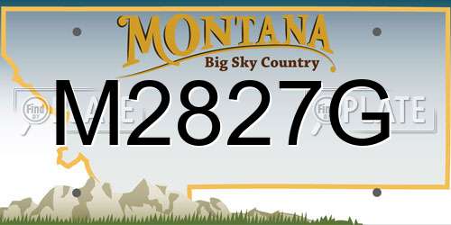 M2827G Montana License Plate