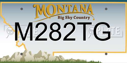 M282TG Montana License Plate