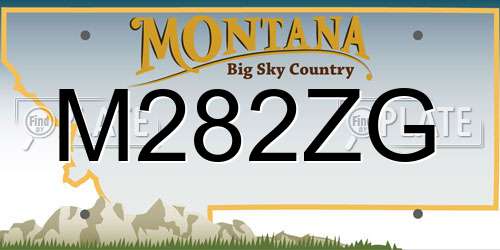 M282ZG Montana License Plate