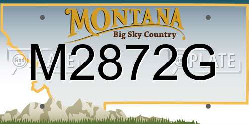 M2872G Montana License Plate