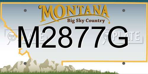 M2877G Montana License Plate