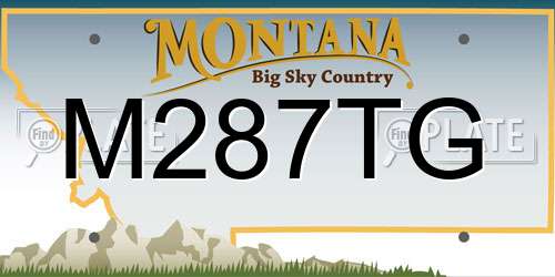 M287TG Montana License Plate