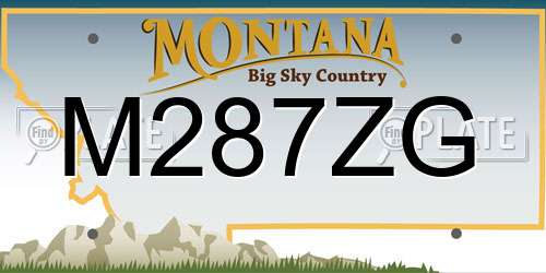 M287ZG Montana License Plate