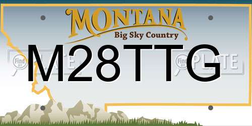 M28TTG Montana License Plate