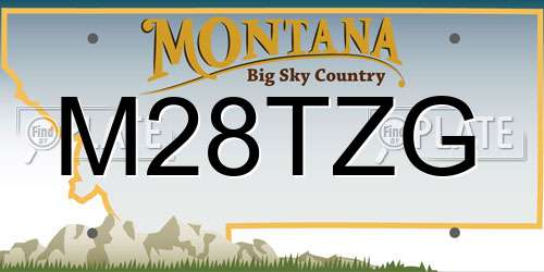 M28TZG Montana License Plate