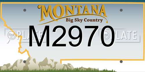 M2970 Montana License Plate