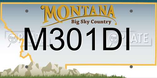 M301DI Montana License Plate