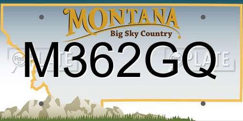 M362GQ Montana License Plate