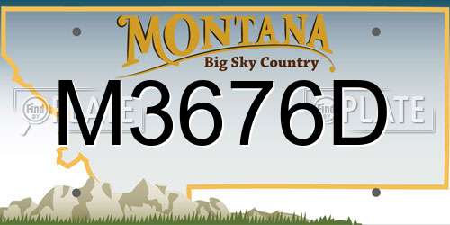 M3676D Montana License Plate