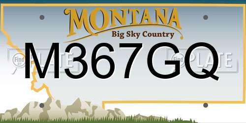 M367GQ Montana License Plate