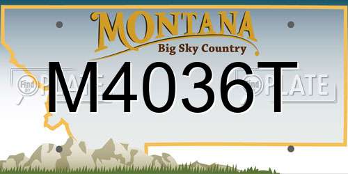M4036T Montana License Plate
