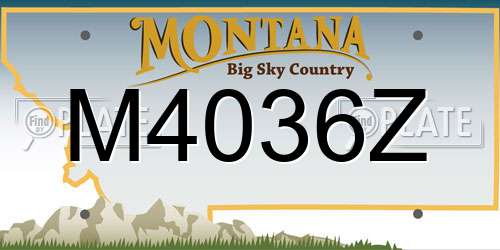 M4036Z Montana License Plate