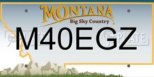 M40EGZ Montana License Plate