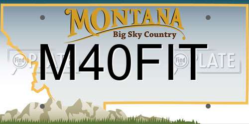 M40FIT Montana License Plate
