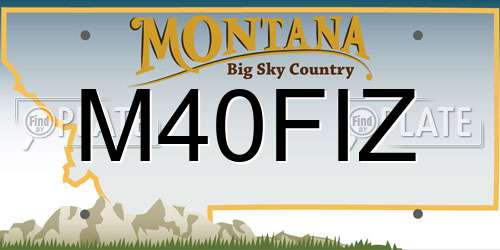 M40FIZ Montana License Plate
