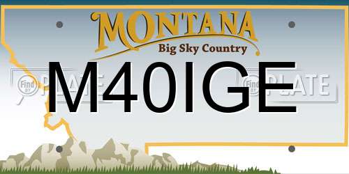 M40IGE Montana License Plate