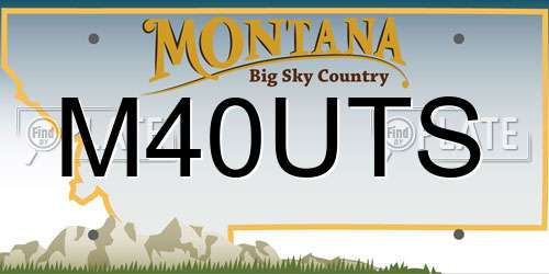 M40UTS Montana License Plate