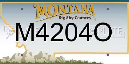 M4204O Montana License Plate