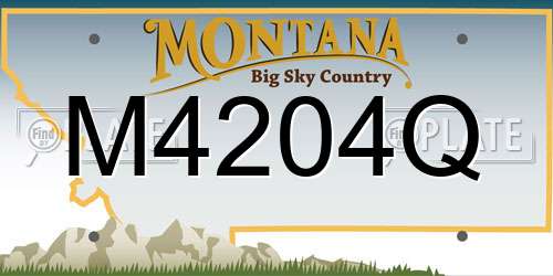 M4204Q Montana License Plate