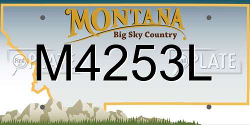 M4253L Montana License Plate