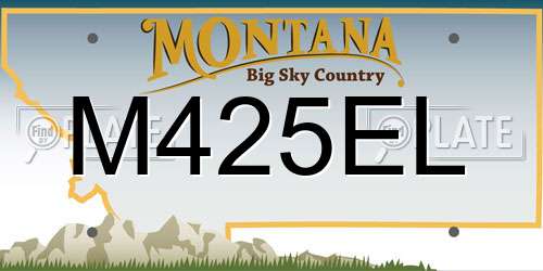 M425EL Montana License Plate