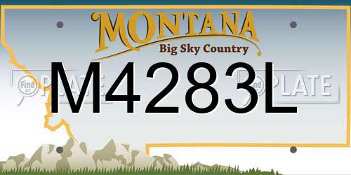 M4283L Montana License Plate