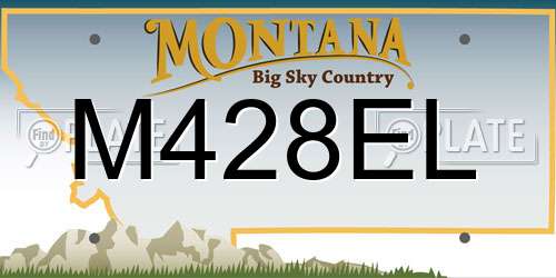M428EL Montana License Plate
