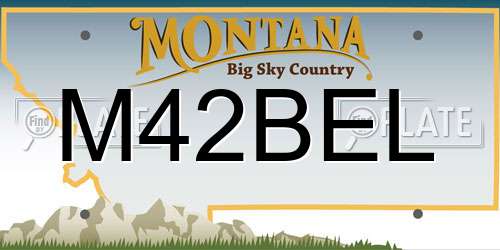 M42BEL Montana License Plate