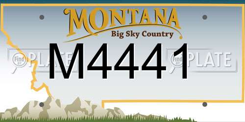 M4441 Montana License Plate