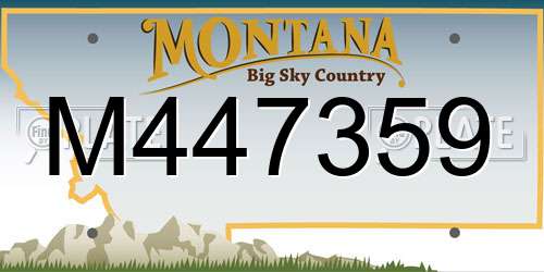 M447359 Montana License Plate