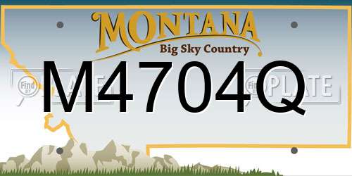 M4704Q Montana License Plate