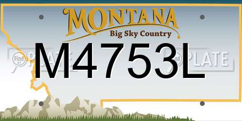 M4753L Montana License Plate