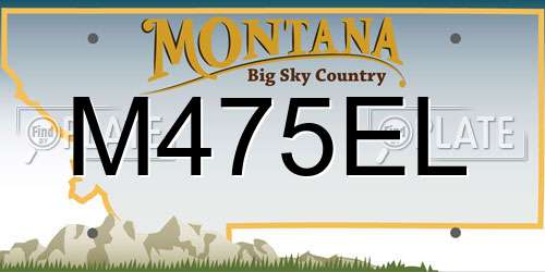 M475EL Montana License Plate